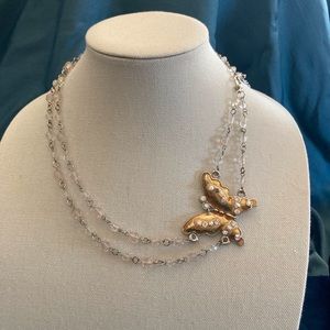 Asymmetrical Butterfly Necklace